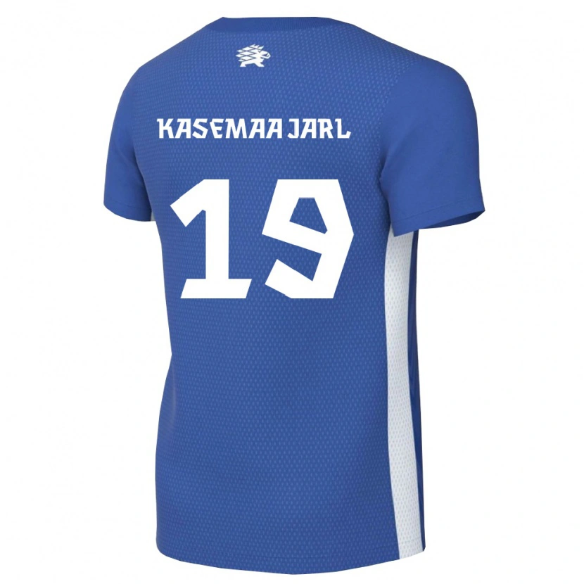 Danxen Mujer Camiseta Estonia Markus Kasemaa Jarl #19 Azul Oscuro Blanco 1ª Equipación 26-28 La Camisa
