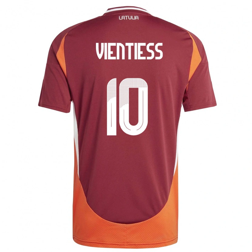 Danxen Mujer Camiseta Letonia Roberts Vientiess #10 Rojo Oscuro Blanco Naranja 1ª Equipación 26-28 La Camisa