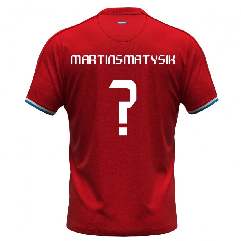 Danxen Mujer Camiseta Luxemburgo Gabriel Martins Matysik #0 Rojo Blanco Azul 1ª Equipación 26-28 La Camisa