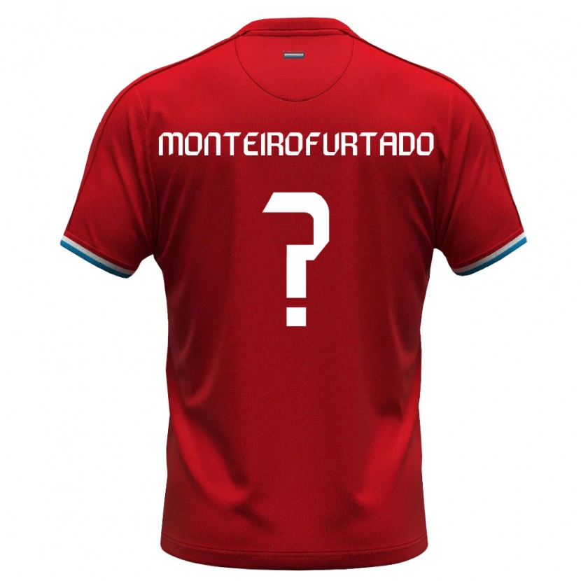 Danxen Mujer Camiseta Luxemburgo Enzo Monteiro Furtado #0 Rojo Blanco Azul 1ª Equipación 26-28 La Camisa