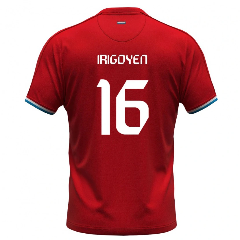 Danxen Mujer Camiseta Luxemburgo Clayton Irigoyen #16 Rojo Blanco Azul 1ª Equipación 26-28 La Camisa
