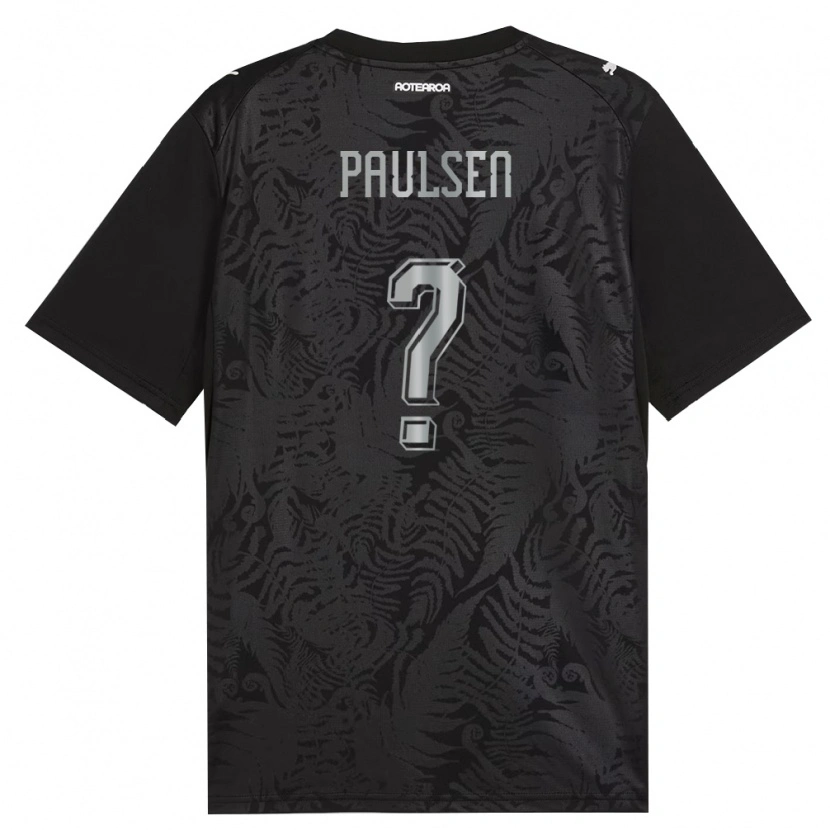 Danxen Mujer Camiseta Nueva Zelanda Alex Paulsen #0 Blanco Negro Gris 1ª Equipación 26-28 La Camisa