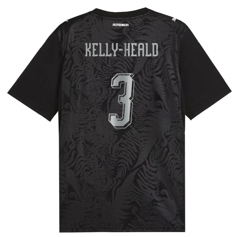 Danxen Mujer Camiseta Nueva Zelanda Lukas Kelly-Heald #3 Blanco Negro Gris 1ª Equipación 26-28 La Camisa