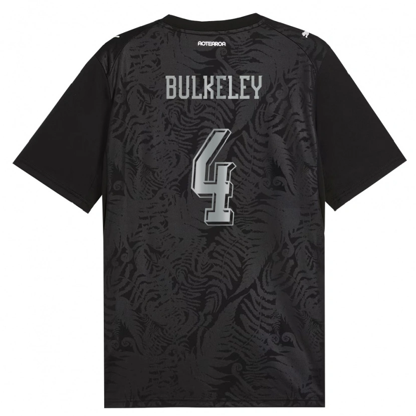 Danxen Mujer Camiseta Nueva Zelanda James Bulkeley #4 Blanco Negro Gris 1ª Equipación 26-28 La Camisa