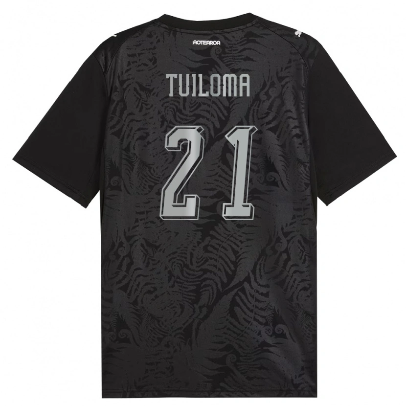 Danxen Mujer Camiseta Nueva Zelanda Bill Tuiloma #21 Blanco Negro Gris 1ª Equipación 26-28 La Camisa