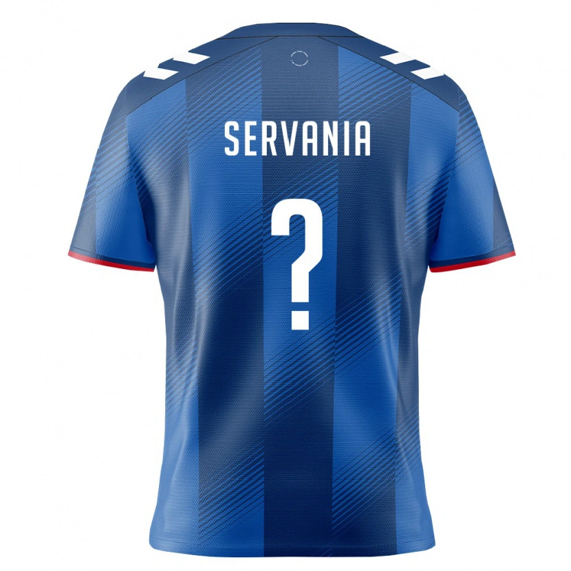 Danxen Mujer Camiseta Puerto Rico Jaden Servania #0 Azul Real Rojo Blanco 1ª Equipación 26-28 La Camisa