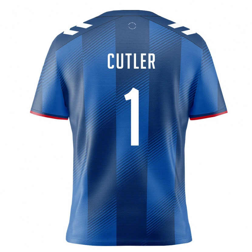 Danxen Mujer Camiseta Puerto Rico Sebastián Cutler #1 Azul Real Rojo Blanco 1ª Equipación 26-28 La Camisa