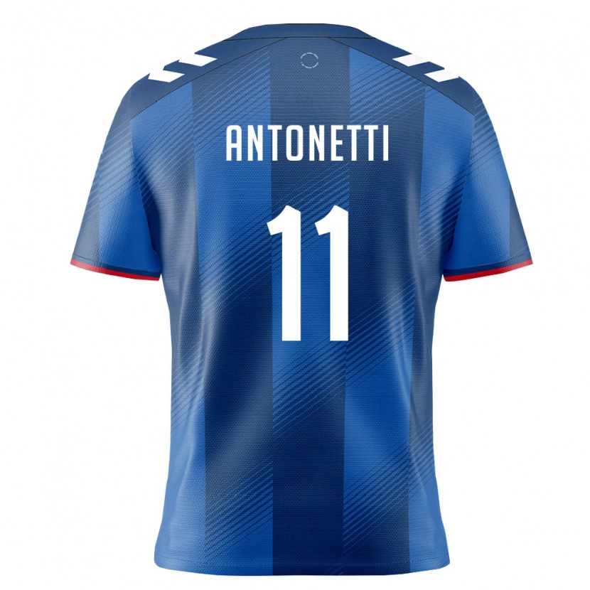 Danxen Mujer Camiseta Puerto Rico Leandro Antonetti #11 Azul Real Rojo Blanco 1ª Equipación 26-28 La Camisa