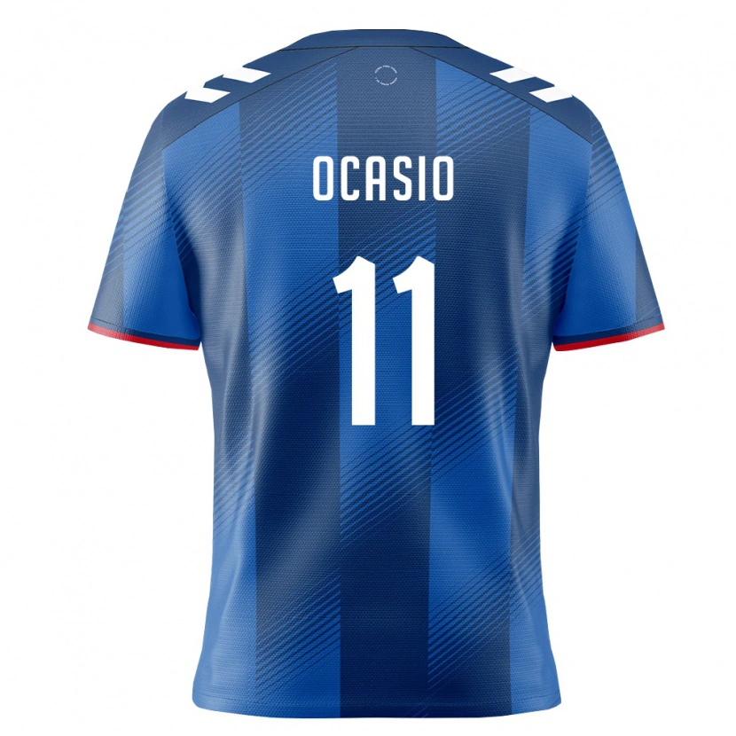 Danxen Mujer Camiseta Puerto Rico Jheyron Ocasio #11 Azul Real Rojo Blanco 1ª Equipación 26-28 La Camisa