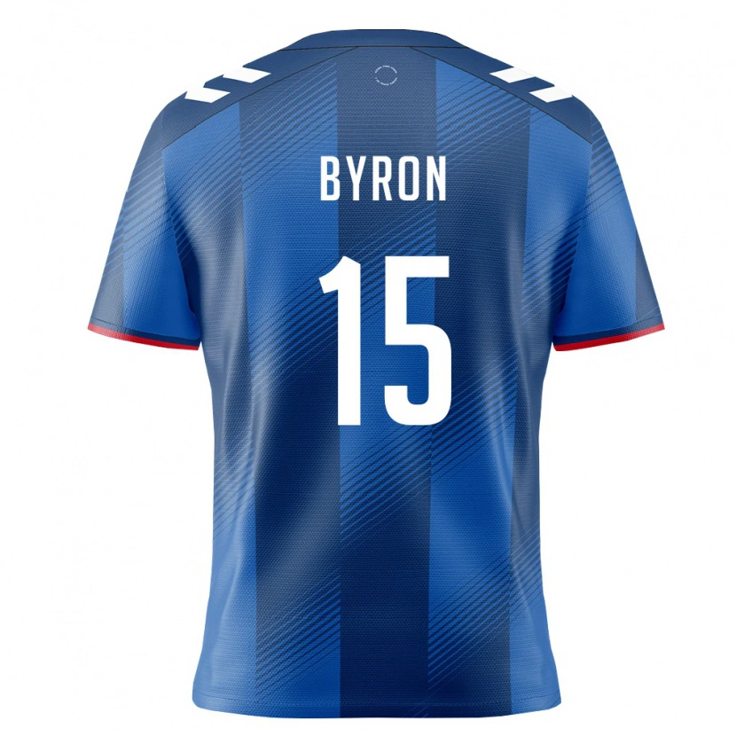 Danxen Mujer Camiseta Puerto Rico Samuel Byron #15 Azul Real Rojo Blanco 1ª Equipación 26-28 La Camisa