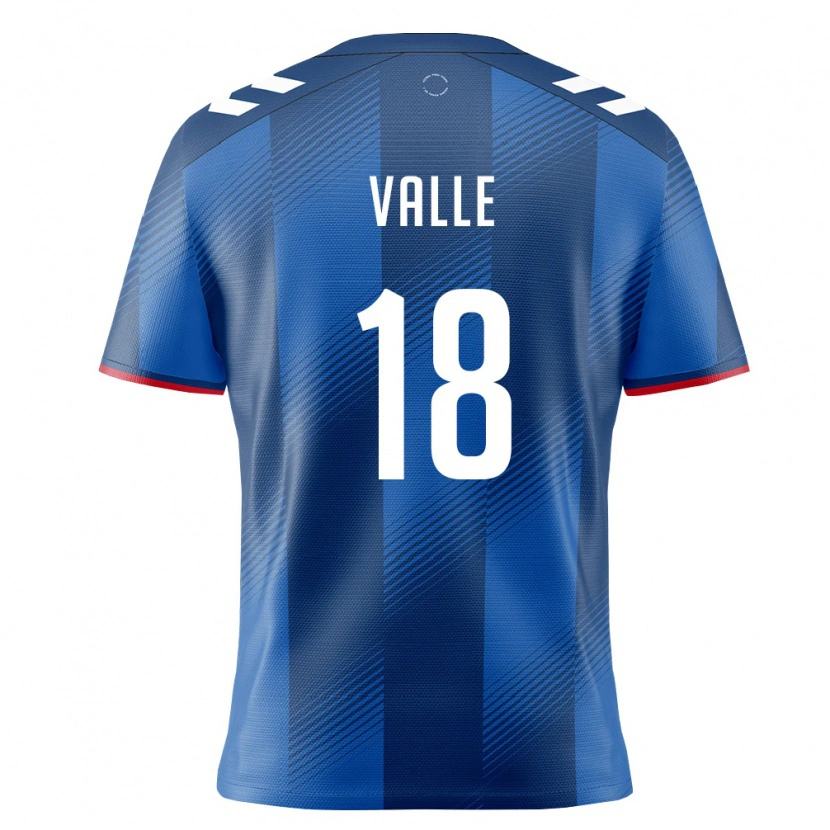 Danxen Mujer Camiseta Puerto Rico Daniel Valle #18 Azul Real Rojo Blanco 1ª Equipación 26-28 La Camisa