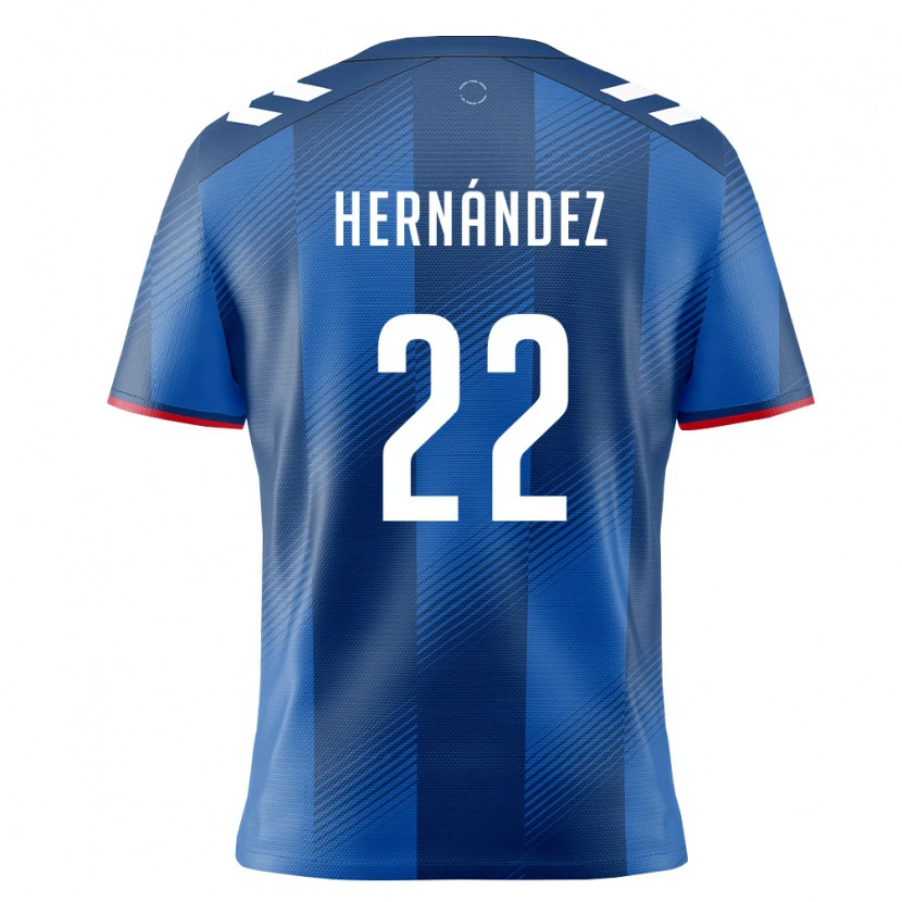 Danxen Mujer Camiseta Puerto Rico Noeh Hernández #22 Azul Real Rojo Blanco 1ª Equipación 26-28 La Camisa