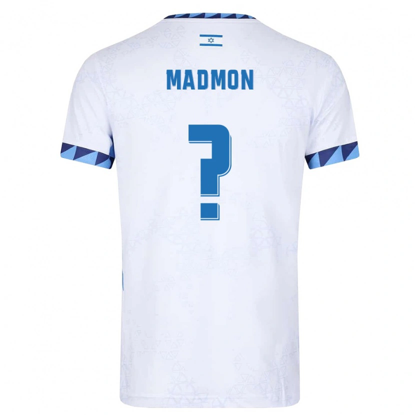 Danxen Mujer Camiseta Israel Elad Madmon #0 Blanco Azul Claro 1ª Equipación 26-28 La Camisa