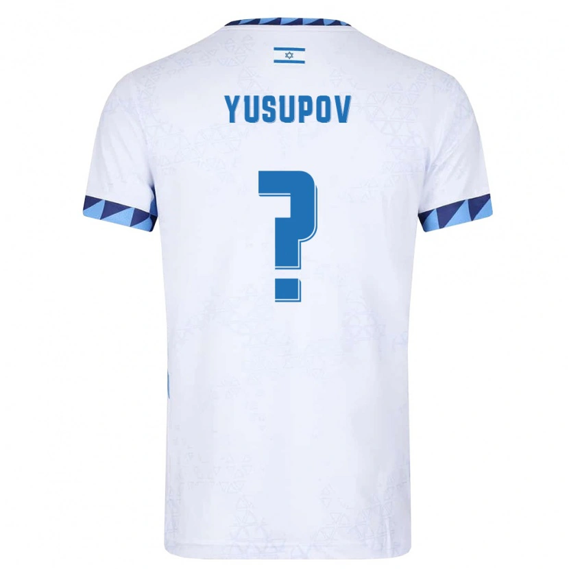 Danxen Mujer Camiseta Israel Yan Yusupov #0 Blanco Azul Claro 1ª Equipación 26-28 La Camisa