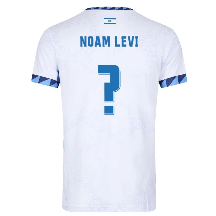 Danxen Mujer Camiseta Israel Noam Levi #0 Blanco Azul Claro 1ª Equipación 26-28 La Camisa