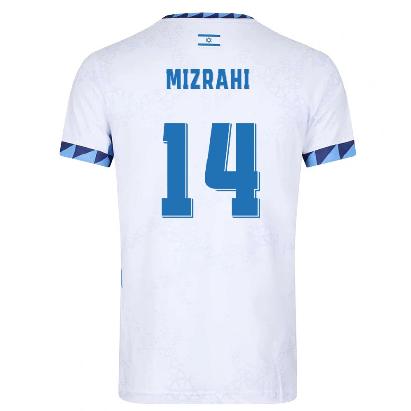 Danxen Mujer Camiseta Israel Guy Mizrahi #14 Blanco Azul Claro 1ª Equipación 26-28 La Camisa