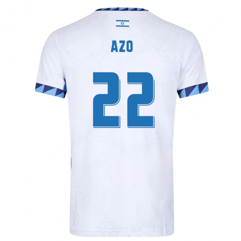 Danxen Mujer Camiseta Israel Ori Azo #22 Blanco Azul Claro 1ª Equipación 26-28 La Camisa