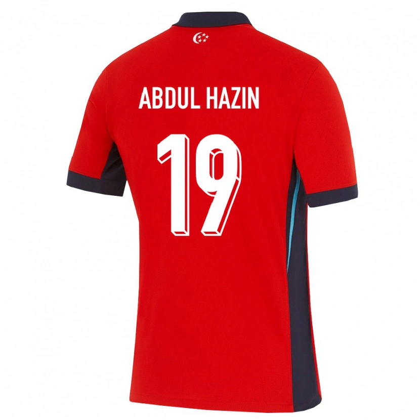 Danxen Mujer Camiseta Singapur Danish Abdul Hazin #19 Rojo Blanco Negro 1ª Equipación 26-28 La Camisa