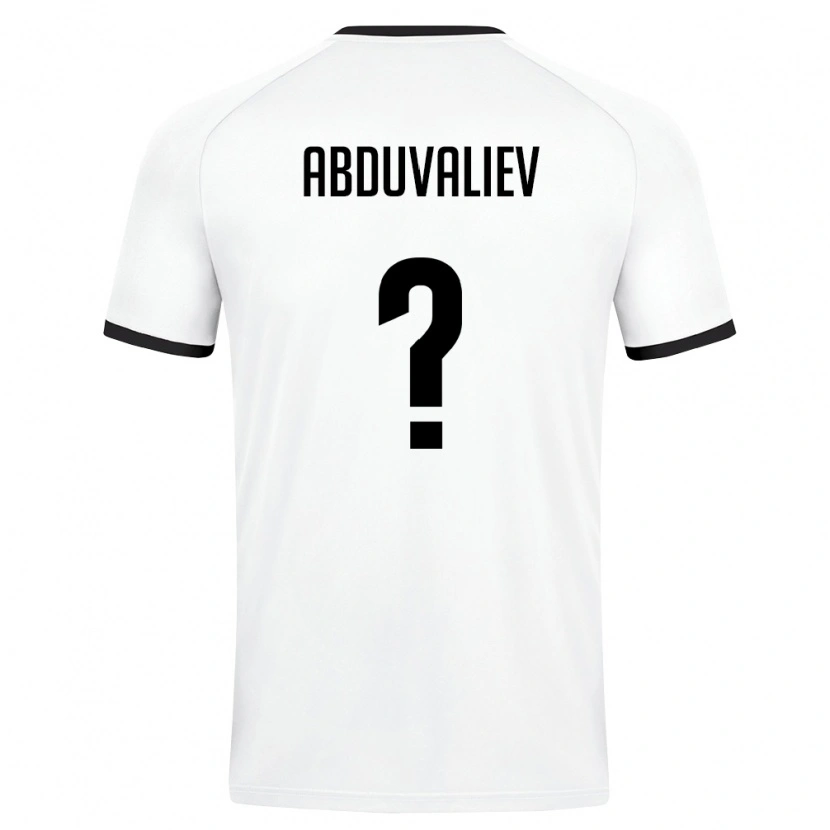 Danxen Mujer Camiseta Uzbekistán Kamoliddin Abduvaliev #0 Blanco Verde Oscuro 2ª Equipación 26-28 La Camisa