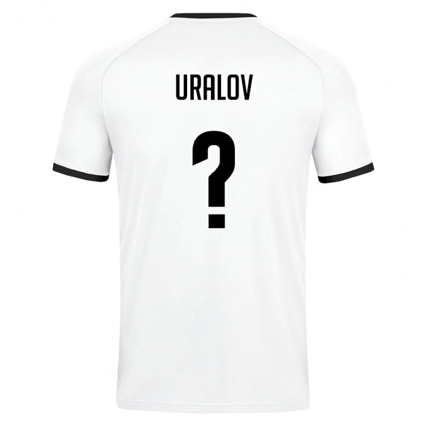 Danxen Mujer Camiseta Uzbekistán Khusan Uralov #0 Blanco Verde Oscuro 2ª Equipación 26-28 La Camisa