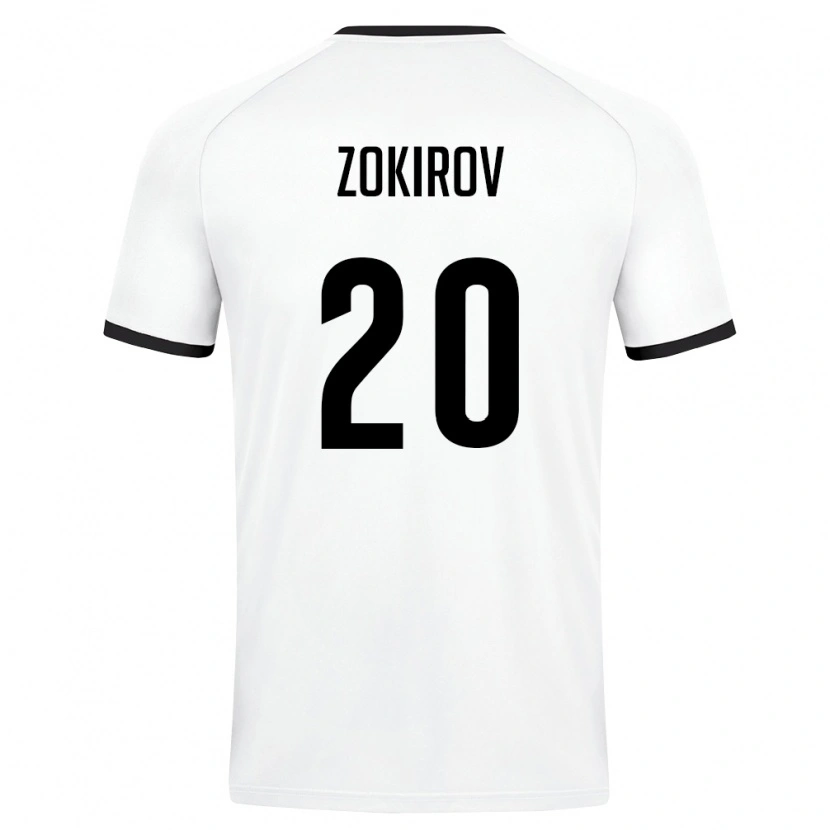 Danxen Mujer Camiseta Uzbekistán Feruzjon Zokirov #20 Blanco Verde Oscuro 2ª Equipación 26-28 La Camisa
