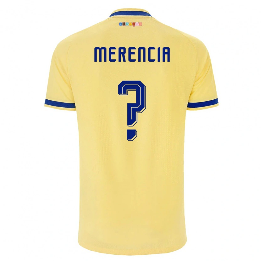 Danxen Mujer Camiseta Curazao Leandro Merencia #0 Amarillo Marino Rosa 2ª Equipación 26-28 La Camisa