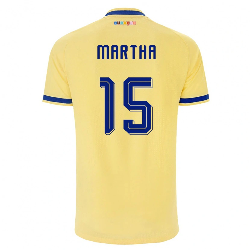Danxen Mujer Camiseta Curazao Ar'jany Martha #15 Amarillo Marino Rosa 2ª Equipación 26-28 La Camisa
