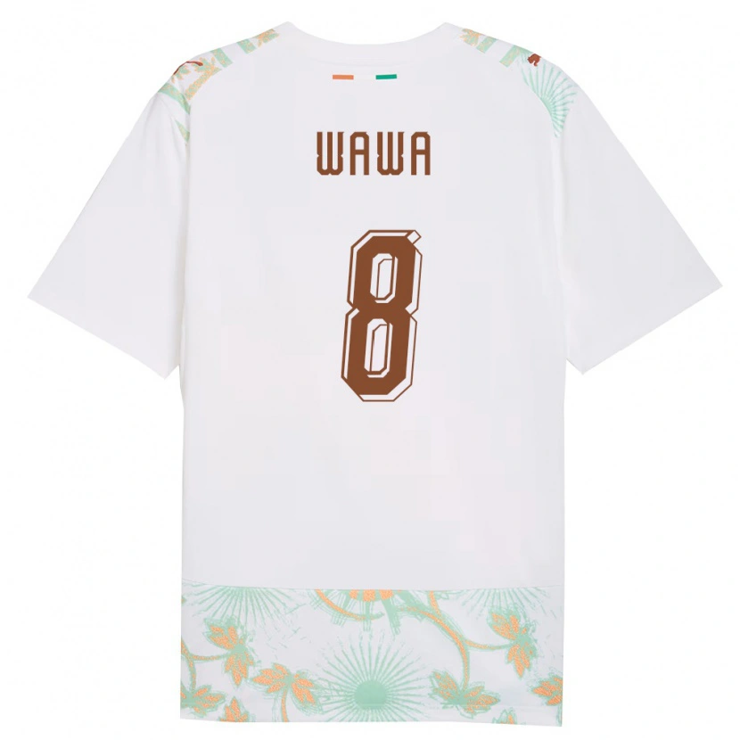 Danxen Mujer Camiseta Costa De Marfil Christ Wawa #8 Blanco Naranja Verde 2ª Equipación 26-28 La Camisa