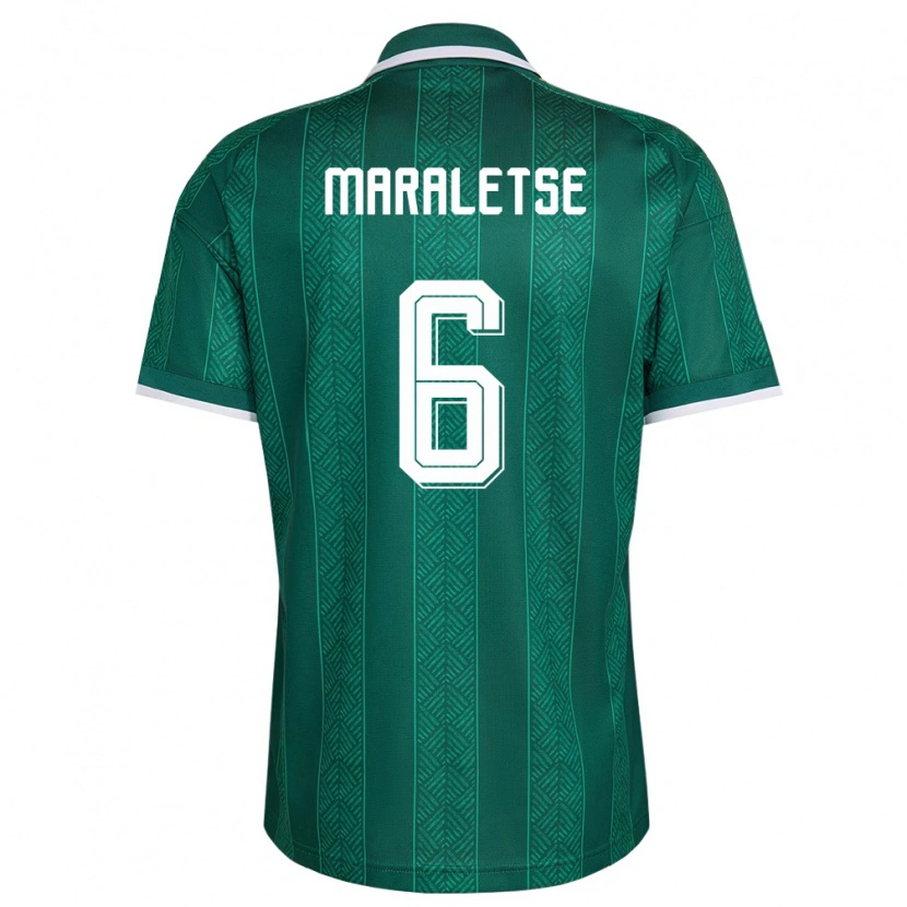Danxen Mujer Camiseta Sudáfrica Kamohelo Maraletse #6 Verde Blanco Oro 2ª Equipación 26-28 La Camisa