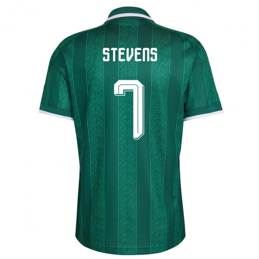 Danxen Mujer Camiseta Sudáfrica Selwyn Stevens #7 Verde Blanco Oro 2ª Equipación 26-28 La Camisa