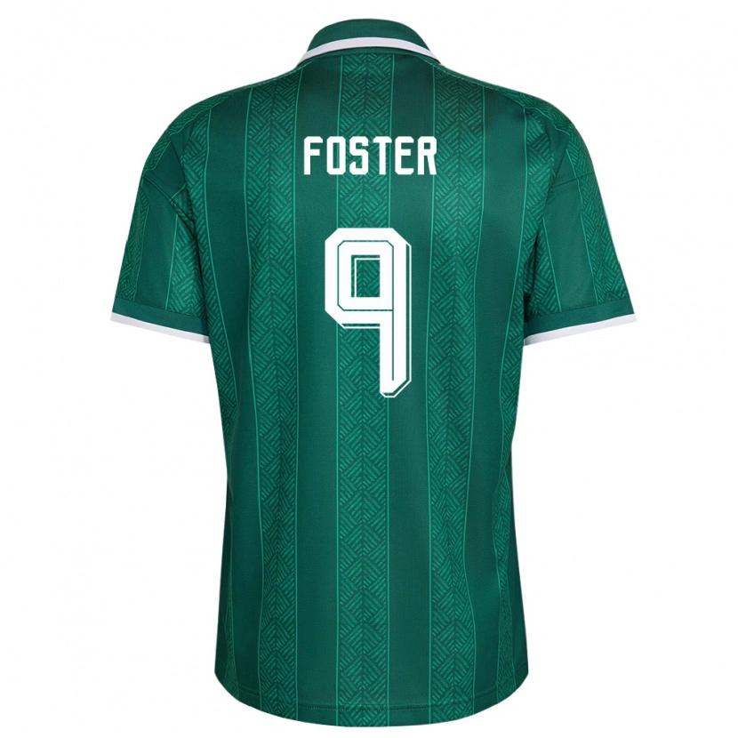 Danxen Mujer Camiseta Sudáfrica Lyle Foster #9 Verde Blanco Oro 2ª Equipación 26-28 La Camisa