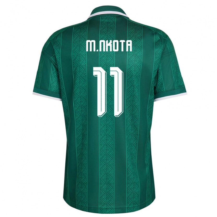 Danxen Mujer Camiseta Sudáfrica Mohau Nkota #11 Verde Blanco Oro 2ª Equipación 26-28 La Camisa