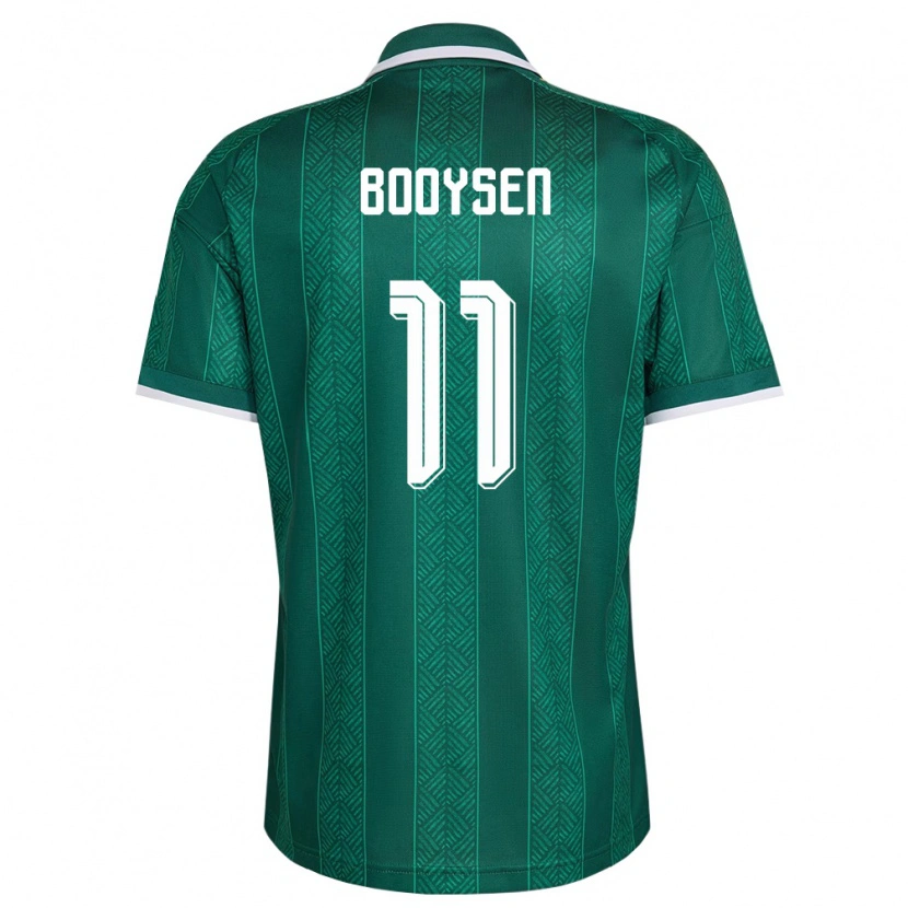 Danxen Mujer Camiseta Sudáfrica Alwande Booysen #11 Verde Blanco Oro 2ª Equipación 26-28 La Camisa
