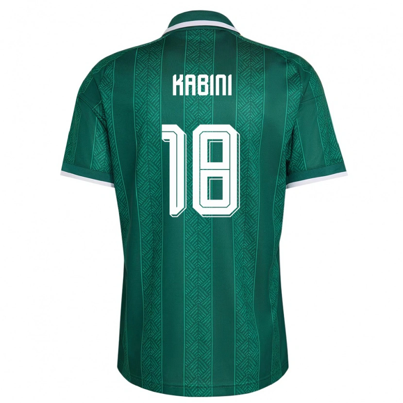 Danxen Mujer Camiseta Sudáfrica Samukele Kabini #18 Verde Blanco Oro 2ª Equipación 26-28 La Camisa