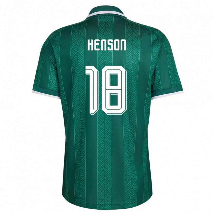 Danxen Mujer Camiseta Sudáfrica Will Henson #18 Verde Blanco Oro 2ª Equipación 26-28 La Camisa