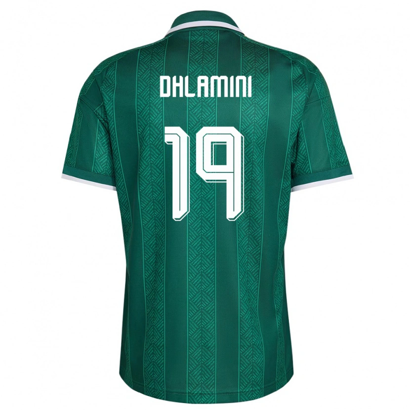 Danxen Mujer Camiseta Sudáfrica Lebo Dhlamini #19 Verde Blanco Oro 2ª Equipación 26-28 La Camisa