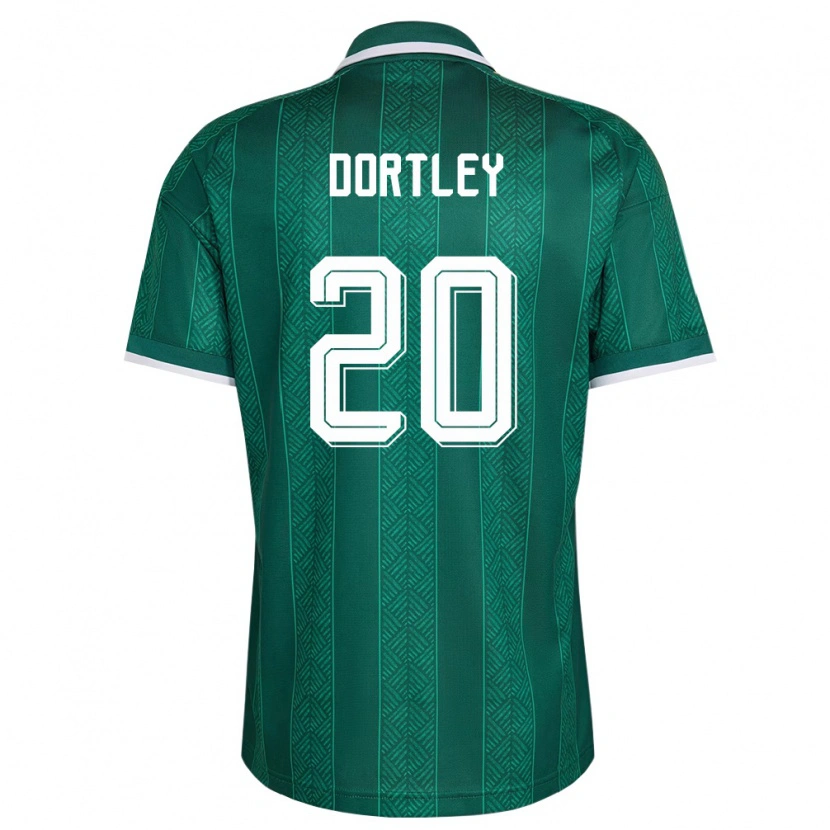 Danxen Mujer Camiseta Sudáfrica Rushwin Dortley #20 Verde Blanco Oro 2ª Equipación 26-28 La Camisa