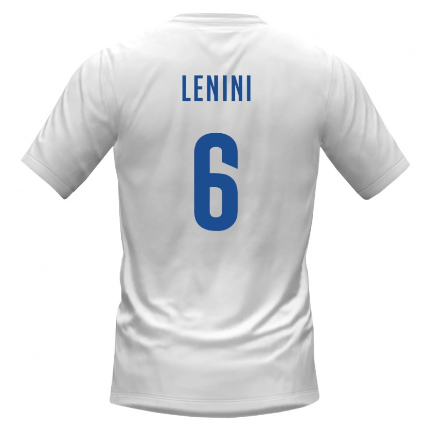 Danxen Mujer Camiseta Cabo Verde Kevin Lenini #6 Blanco Borgoña 2ª Equipación 26-28 La Camisa