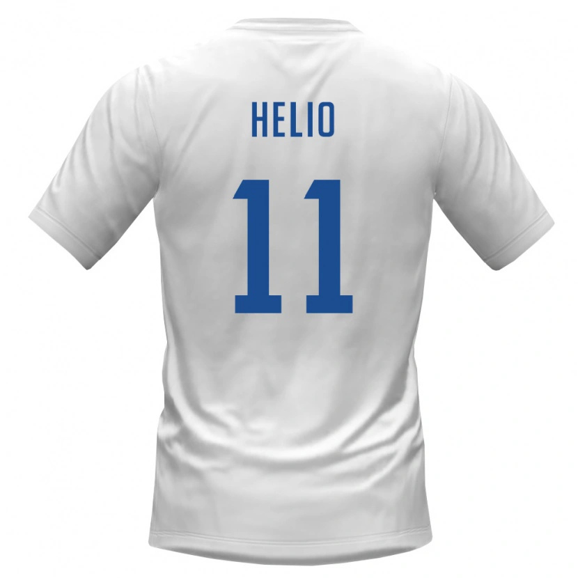 Danxen Mujer Camiseta Cabo Verde Hélio Varela #11 Blanco Borgoña 2ª Equipación 26-28 La Camisa