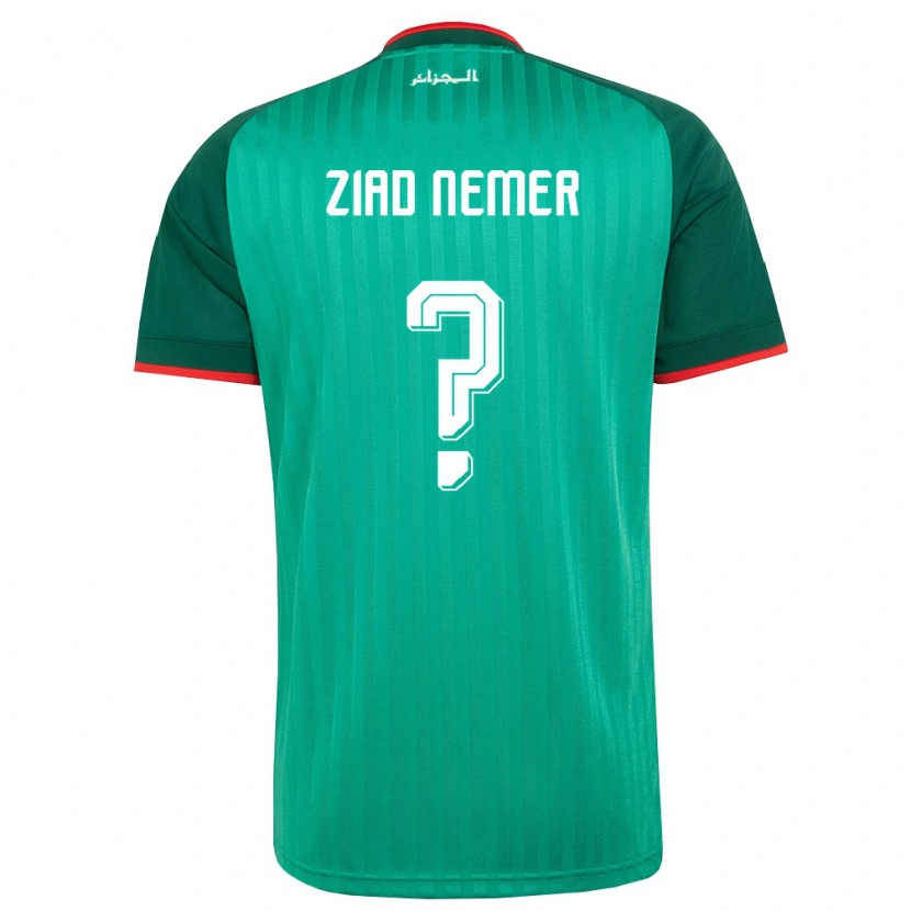 Danxen Mujer Camiseta Argelia Ziad Nadjm Eddine Nemer #0 Verde Rojo Blanco 2ª Equipación 26-28 La Camisa