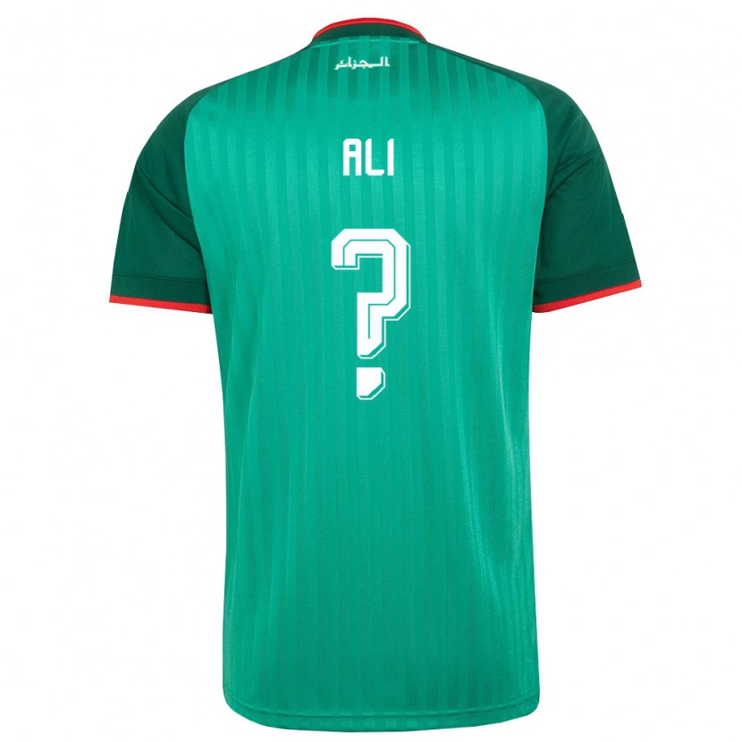 Danxen Mujer Camiseta Argelia Kéfren Ali #0 Verde Rojo Blanco 2ª Equipación 26-28 La Camisa