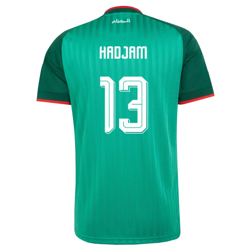 Danxen Mujer Camiseta Argelia Jaouen Hadjam #13 Verde Rojo Blanco 2ª Equipación 26-28 La Camisa