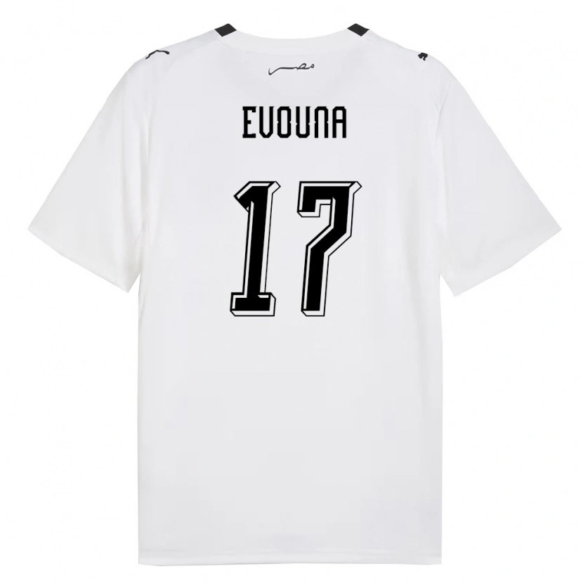 Danxen Mujer Camiseta Egipto Evouna #17 Blanco Gris Negro 2ª Equipación 26-28 La Camisa