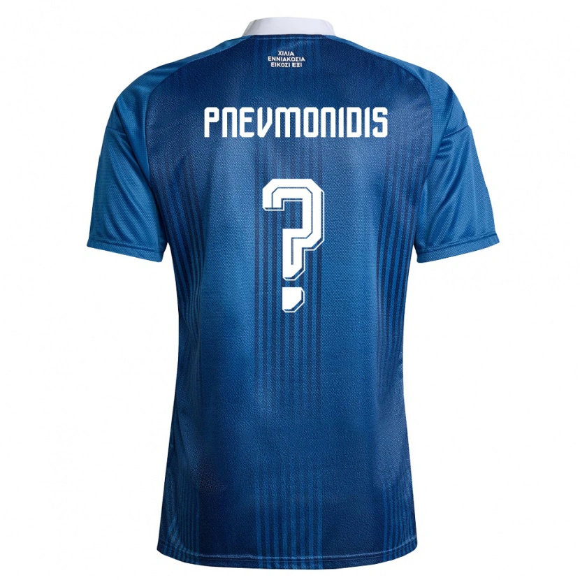 Danxen Mujer Camiseta Grecia Stavros Pnevmonidis #0 Marino Azul Blanco 2ª Equipación 26-28 La Camisa