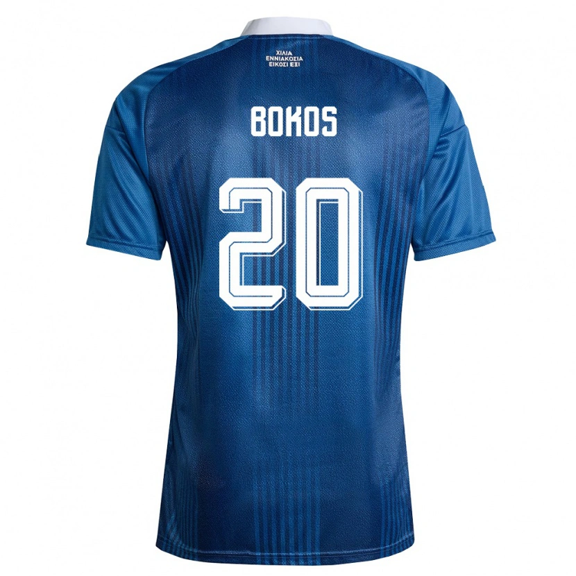 Danxen Mujer Camiseta Grecia Giannis Bokos #20 Marino Azul Blanco 2ª Equipación 26-28 La Camisa