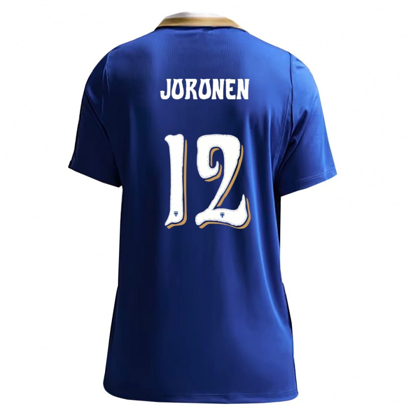 Danxen Mujer Camiseta Finlandia Jesse Joronen #12 Azul Blanco 2ª Equipación 26-28 La Camisa