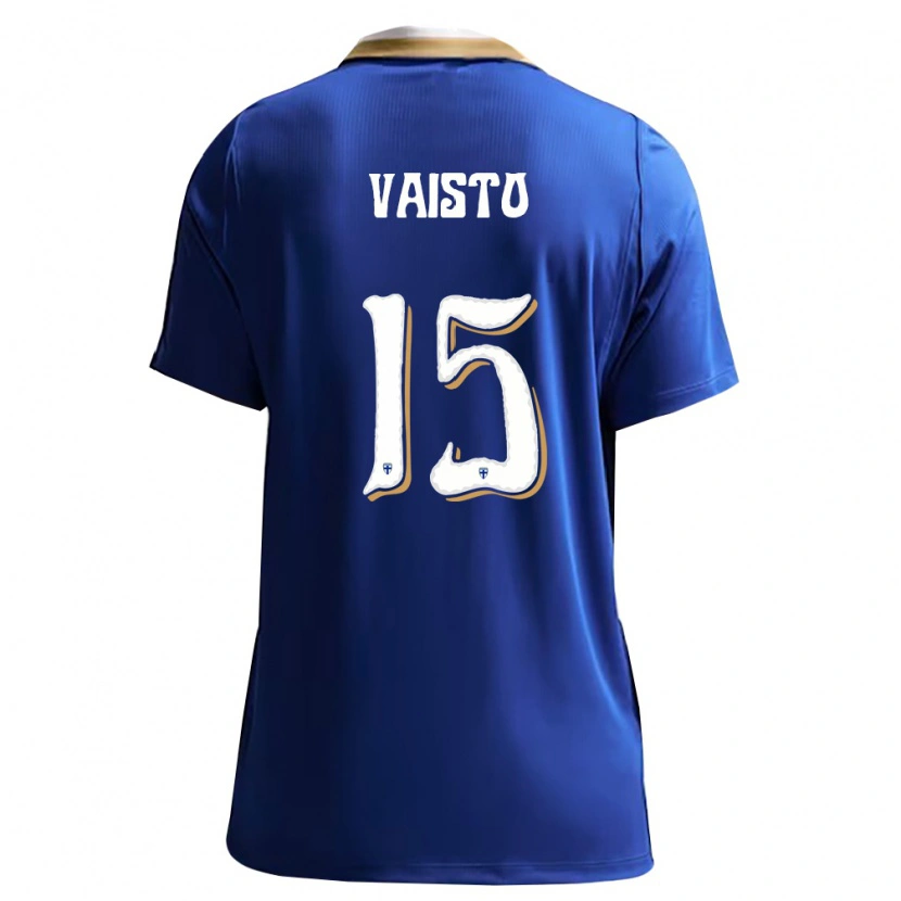 Danxen Mujer Camiseta Finlandia Oskari Väistö #15 Azul Blanco 2ª Equipación 26-28 La Camisa