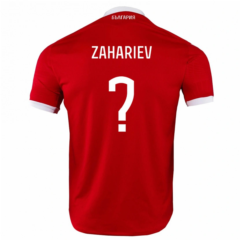 Danxen Mujer Camiseta Bulgaria Hristiyan Zahariev #0 Rojo Blanco 2ª Equipación 26-28 La Camisa
