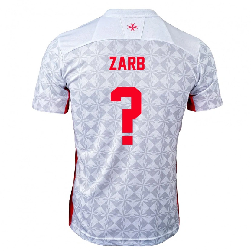 Danxen Mujer Camiseta Malta Jaylen Zarb #0 Gris Blanco Rojo 2ª Equipación 26-28 La Camisa
