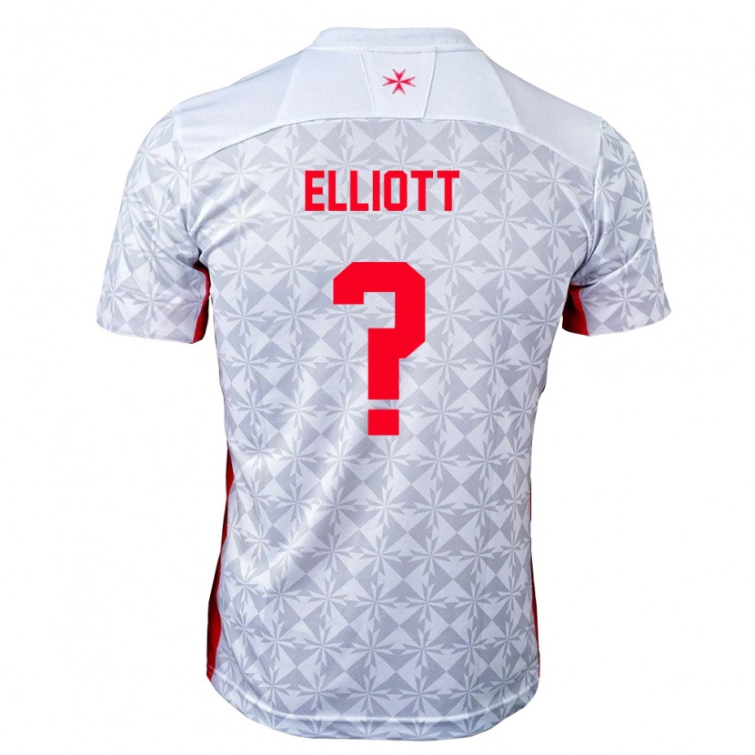 Danxen Mujer Camiseta Malta Gunner Elliott #0 Gris Blanco Rojo 2ª Equipación 26-28 La Camisa